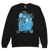 Image 1 of SWEATSHIRT :YOUTH - "FUNKY BLUE"