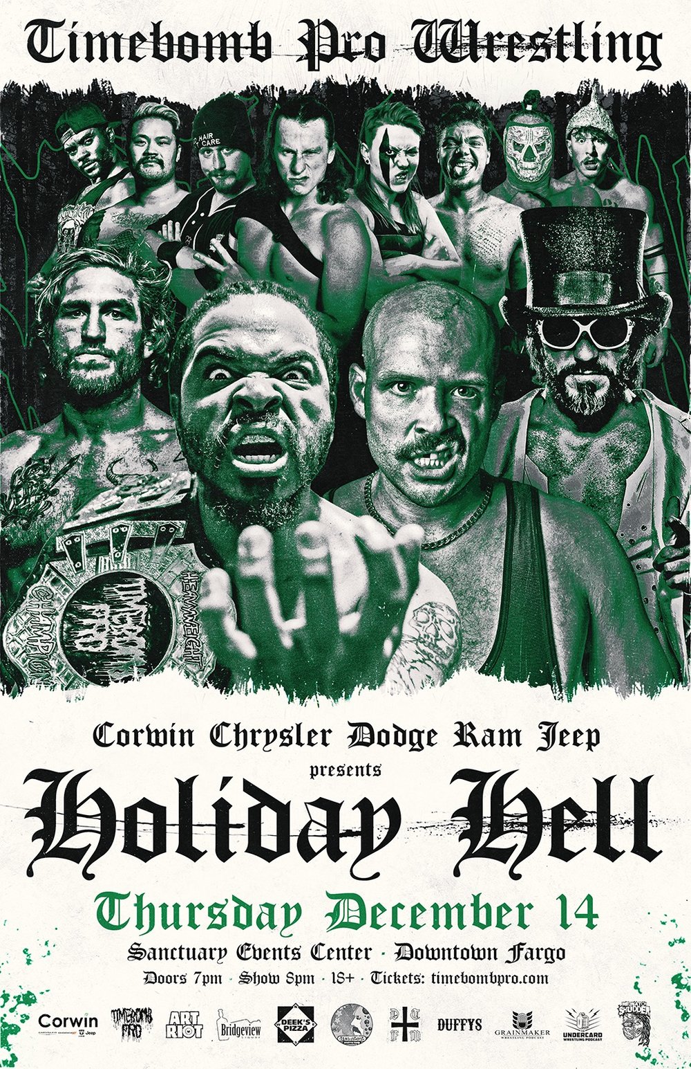 Image of Timebomb Pro & Corwin Chrysler Present: Holiday Hell 12/14/23