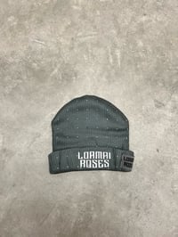Image 2 of LR RHINESTONE BEANIE GRAY