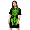 Skelly T-Shirt Dress - Green Bones