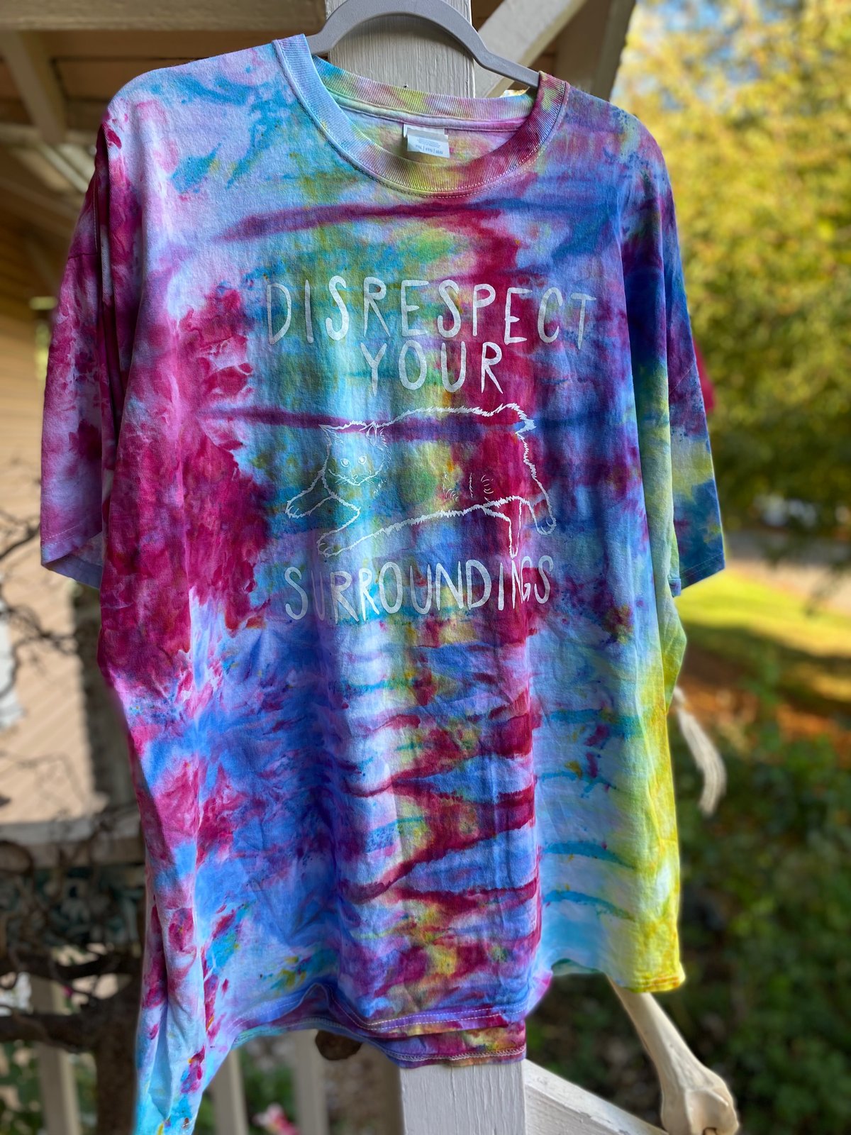 Image of 3XL Disrespect Your Surroundings Tie Dye Shirt 1