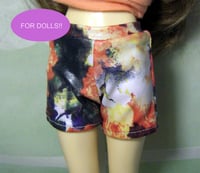 Image 1 of vintage floral design shorts for MSD, DIM Happy, 1/4 bjd DOLL