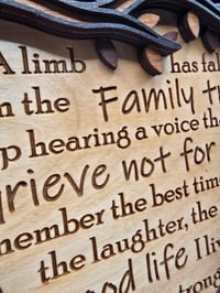 Image 3 of Wooden Cardinal Memorial Plaque with Stand | Sympathy Gift, Bereavement or Funeral Keepsake