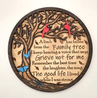 Image 4 of Wooden Cardinal Memorial Plaque with Stand | Sympathy Gift, Bereavement or Funeral Keepsake
