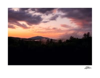 Image 1 of PRINT: STUNNING NEW HAMPSHIRE SUNSET OVERLOOKING VERMONT IN THE CONNECTICUT RIVER VALLEY