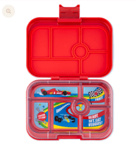 Image 1 of Yumbox Original Bento Box 6 Compartments Roar Red Race Car