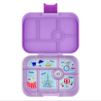 Image 1 of Yumbox Original Bento Box 6 Compartments Lulu Purple Paris Tray