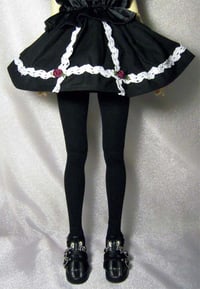 Image 3 of Handmade black with crochet lace skirt for SD, luts lishe 1/3 bjd doll