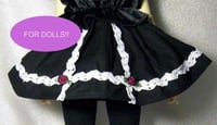 Image 1 of Handmade black with crochet lace skirt for SD, luts lishe 1/3 bjd doll