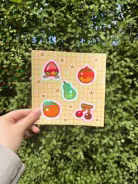 Image 2 of Animal Crossing Fruits Fanart Vinyl Sticker Sheet