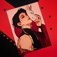 Image 1 of Min fox PRINT with GOLD FOIL