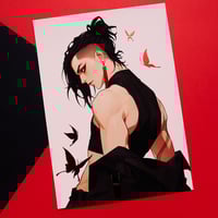 Image 1 of Marcin Butterfly PRINT with RED FOIL