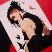 Image 5 of Marcin Butterfly PRINT with RED FOIL