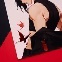 Image 4 of Marcin Butterfly PRINT with RED FOIL
