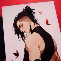 Image 7 of Marcin Butterfly PRINT with RED FOIL