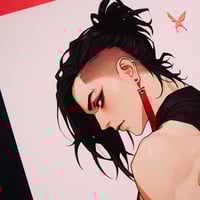 Image 8 of Marcin Butterfly PRINT with RED FOIL