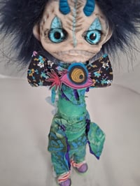 Image 4 of Fishsticks whimsical handmade art doll Merman, Folk art doll. Fantasy Collectable doll