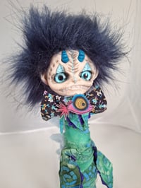 Image 6 of Fishsticks whimsical handmade art doll Merman, Folk art doll. Fantasy Collectable doll