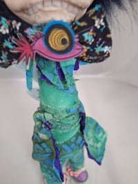 Image 7 of Fishsticks whimsical handmade art doll Merman, Folk art doll. Fantasy Collectable doll