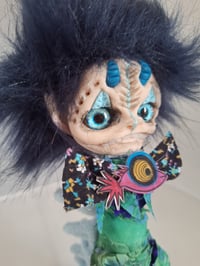 Image 5 of Fishsticks whimsical handmade art doll Merman, Folk art doll. Fantasy Collectable doll