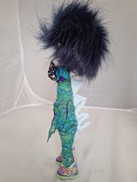 Image 8 of Fishsticks whimsical handmade art doll Merman, Folk art doll. Fantasy Collectable doll