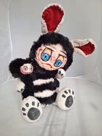 Image 1 of Labubu inspired Bear, Nordic folklore. Monster, mythical custom made art doll halloween bear