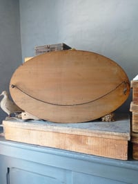 Image 5 of Peinture à l'huile sur panneau ovale en bois 