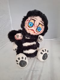 Image 7 of Labubu inspired Bear, Nordic folklore. Monster, mythical custom made art doll halloween bear