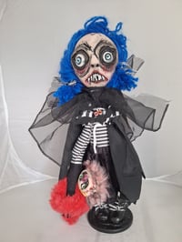 Image 3 of The Little Vampire girl & her Bat Labubu. Rare Unique one of a kind art doll Hauntedsoulsartdolls