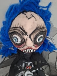 Image 7 of The Little Vampire girl & her Bat Labubu. Rare Unique one of a kind art doll Hauntedsoulsartdolls