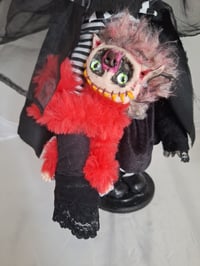 Image 15 of The Little Vampire girl & her Bat Labubu. Rare Unique one of a kind art doll Hauntedsoulsartdolls