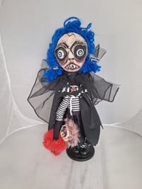 Image 1 of The Little Vampire girl & her Bat Labubu. Rare Unique one of a kind art doll Hauntedsoulsartdolls