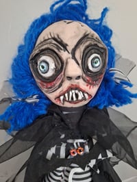 Image 6 of The Little Vampire girl & her Bat Labubu. Rare Unique one of a kind art doll Hauntedsoulsartdolls