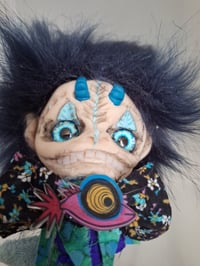 Image 10 of Fishsticks whimsical handmade art doll Merman, Folk art doll. Fantasy Collectable doll