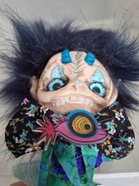 Image 1 of Fishsticks whimsical handmade art doll Merman, Folk art doll. Fantasy Collectable doll