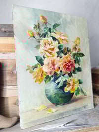 Image 4 of Peinture à l'huile, bouquet de roses, 1926
