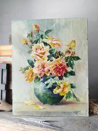 Image 6 of Peinture à l'huile, bouquet de roses, 1926
