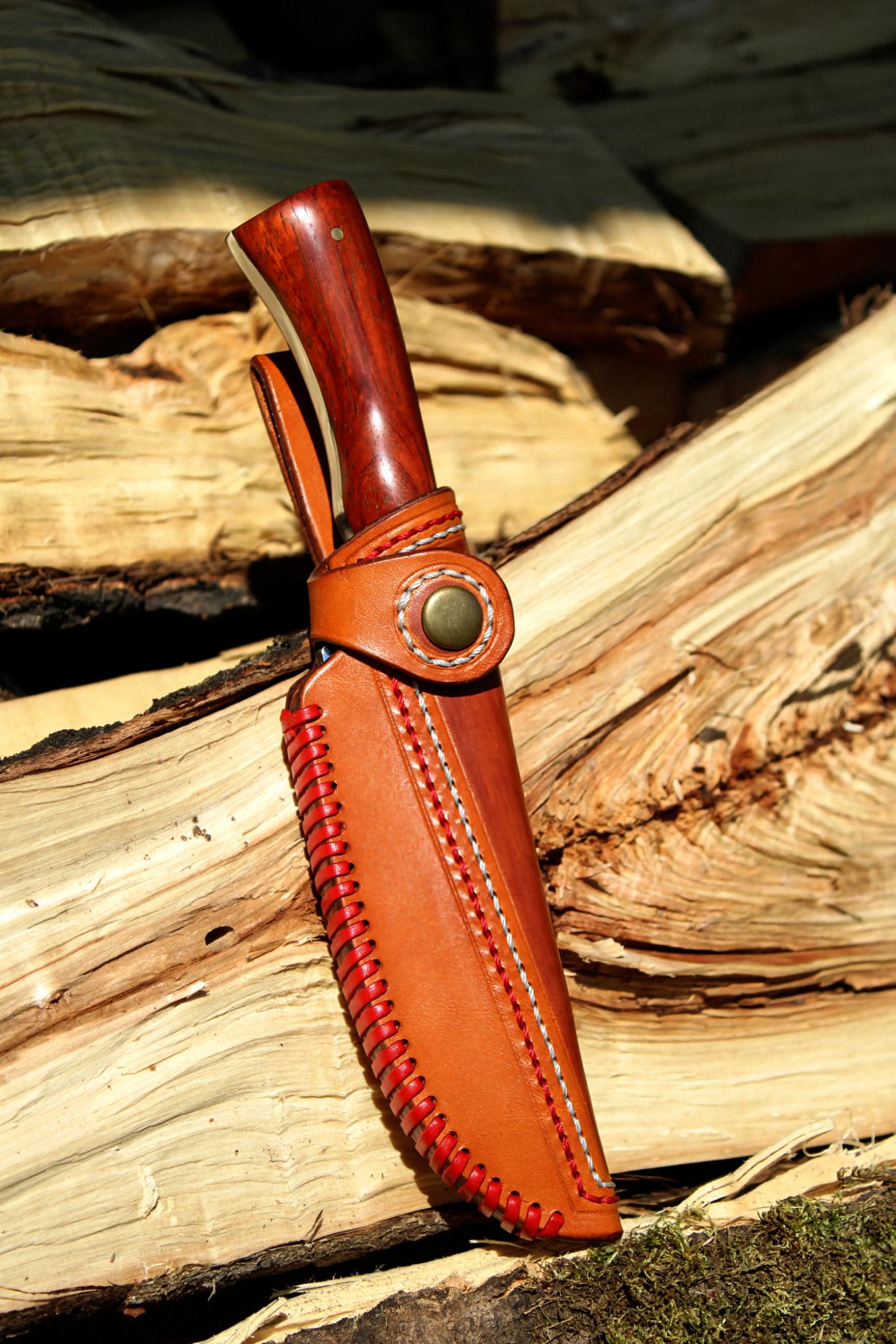 Image of Padauk Wood Handle Gut Hook Knife