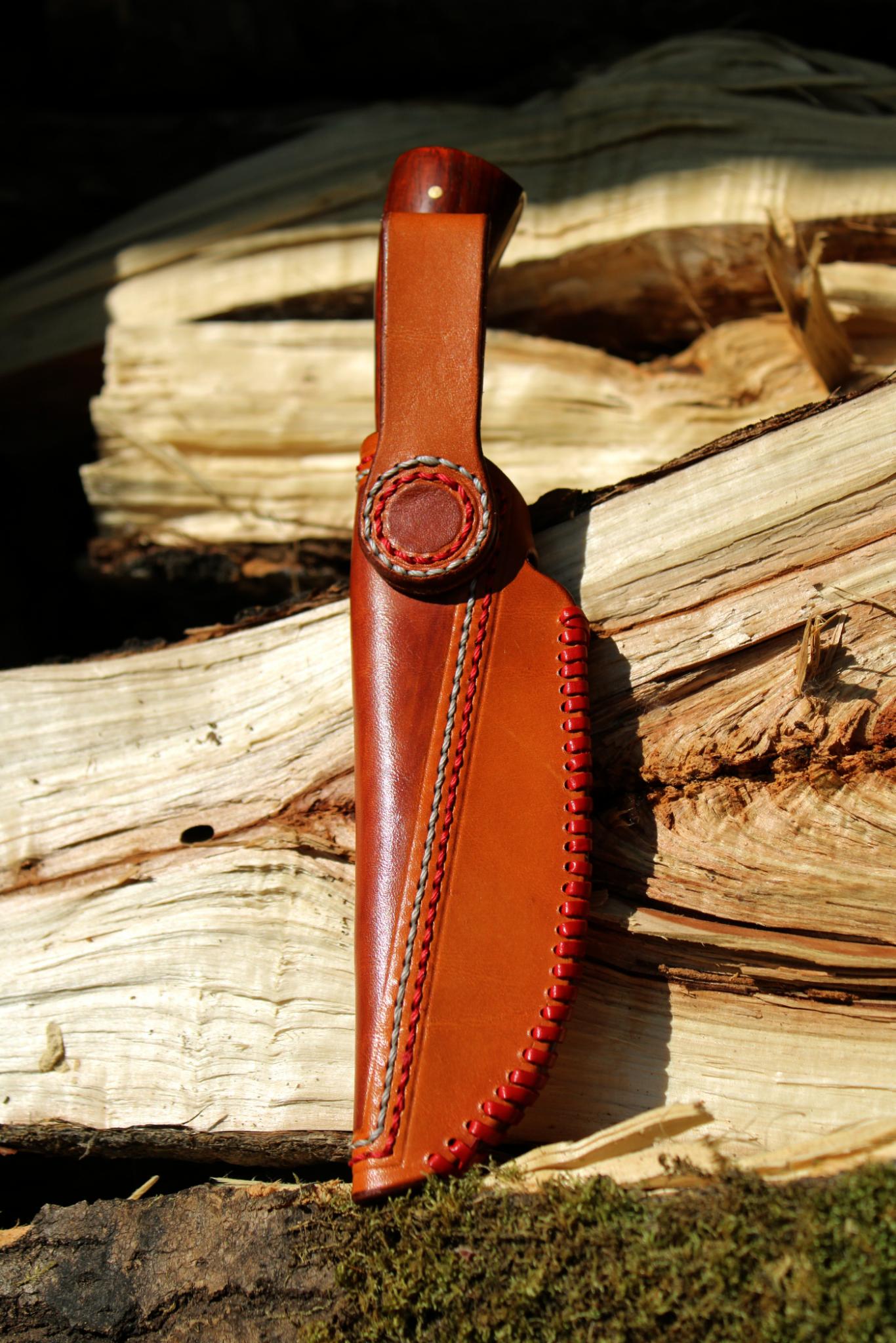 Image of Padauk Wood Handle Gut Hook Knife