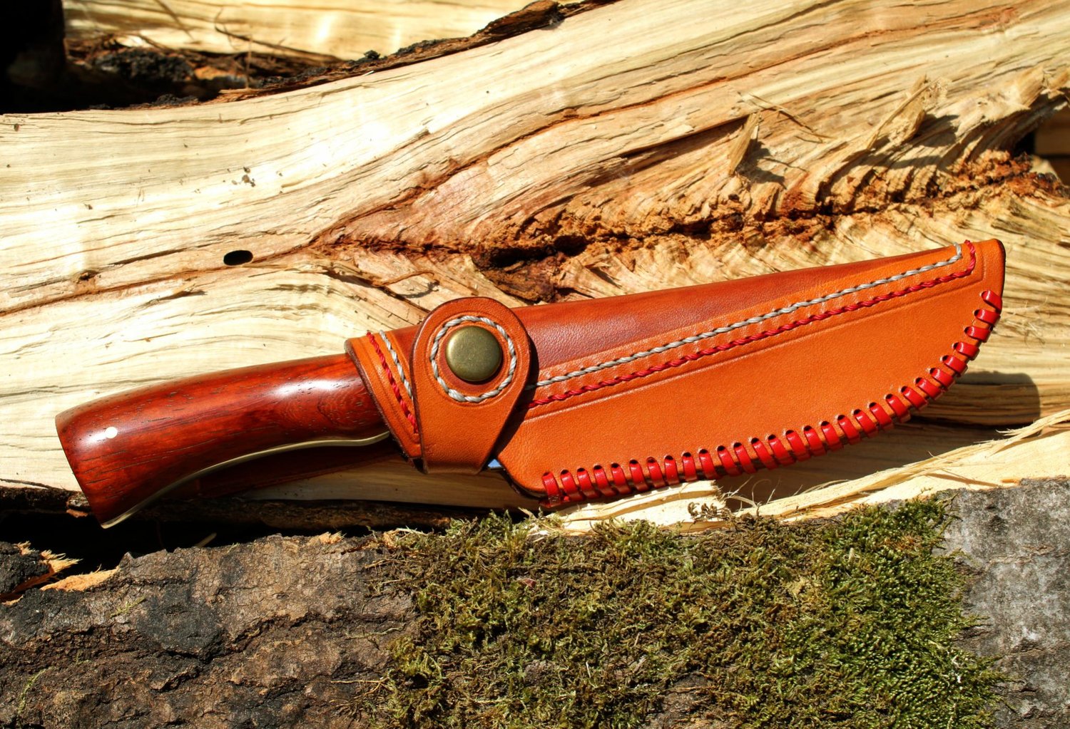 Image of Padauk Wood Handle Gut Hook Knife