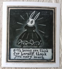 Image 1 of PRINT - Goth Bunny Can Think For Herself