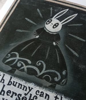 Image of PRINT - Goth Bunny Can Think For Herself