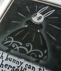 Image 2 of PRINT - Goth Bunny Can Think For Herself