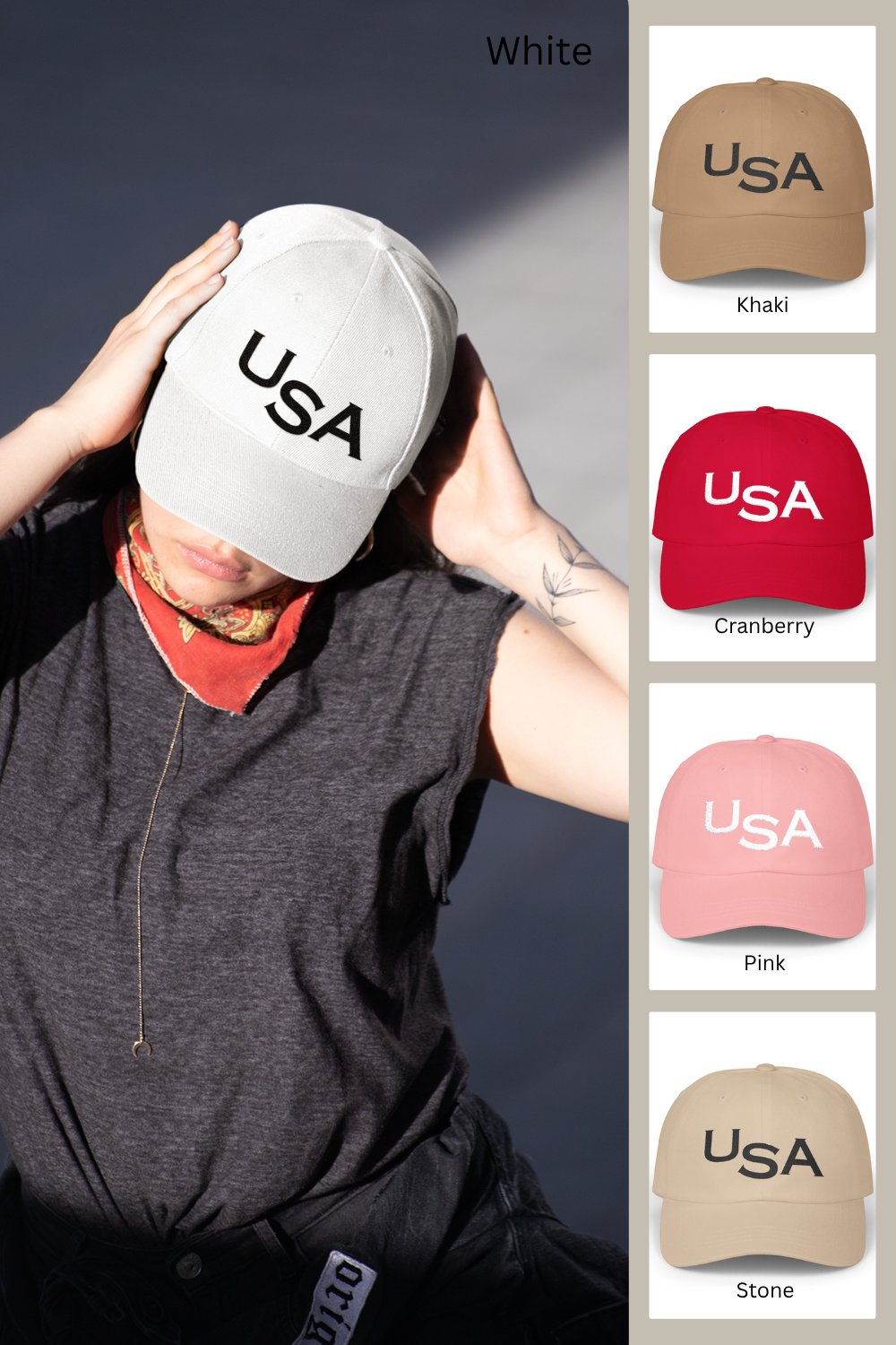Image of Patriotic, USA Baseball Cap