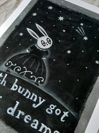 Image 2 of PRINT - Goth Bunny Got Big Dreams