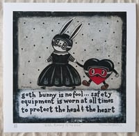 Image 1 of PRINT - Goth Bunny Is No Fool