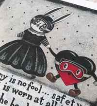 Image 2 of PRINT - Goth Bunny Is No Fool