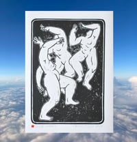 DANCE PARTY (lino print)