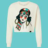 Lady Head- Ladies Crop Crew Neck