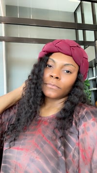 Image 1 of WOVEN HEADBAND (BURGUNDY)